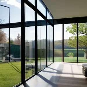 Электрохромное смарт-стекло (Smart Glass) с интеграцией в Умный дом: автоматическое затемнение панорамных окон на южной стороне для экономии на кондиционировании