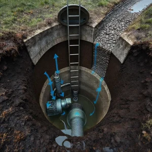 Фото по теме: Как отвести грунтовые воды от кабельного колодца