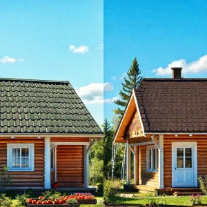 Фото по теме: Какая кровля лучше для дачного дома: металлочерепица или ондулин